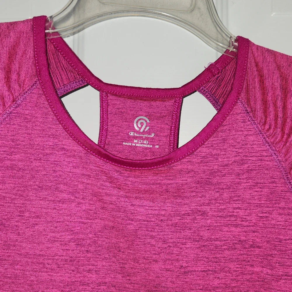 Champion, Girls, M(7-8), Raspberry, Cap Sleeves, 2 Back Openings - Picture 9 of 10